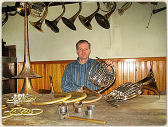 Christian Knopf in his workshop